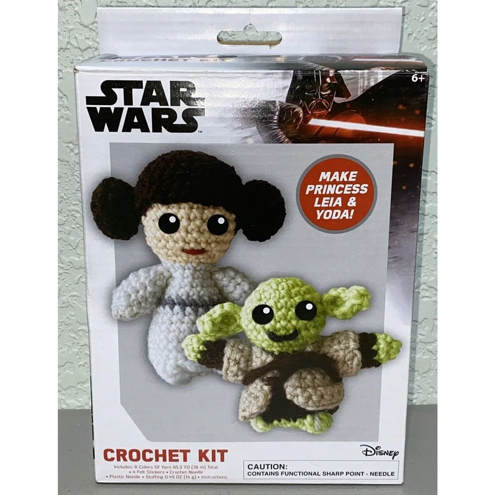 Disney STAR WARS BABY YODA GROGU‎ Princess Leia Crochet Kit Complete Age 6+ NEW